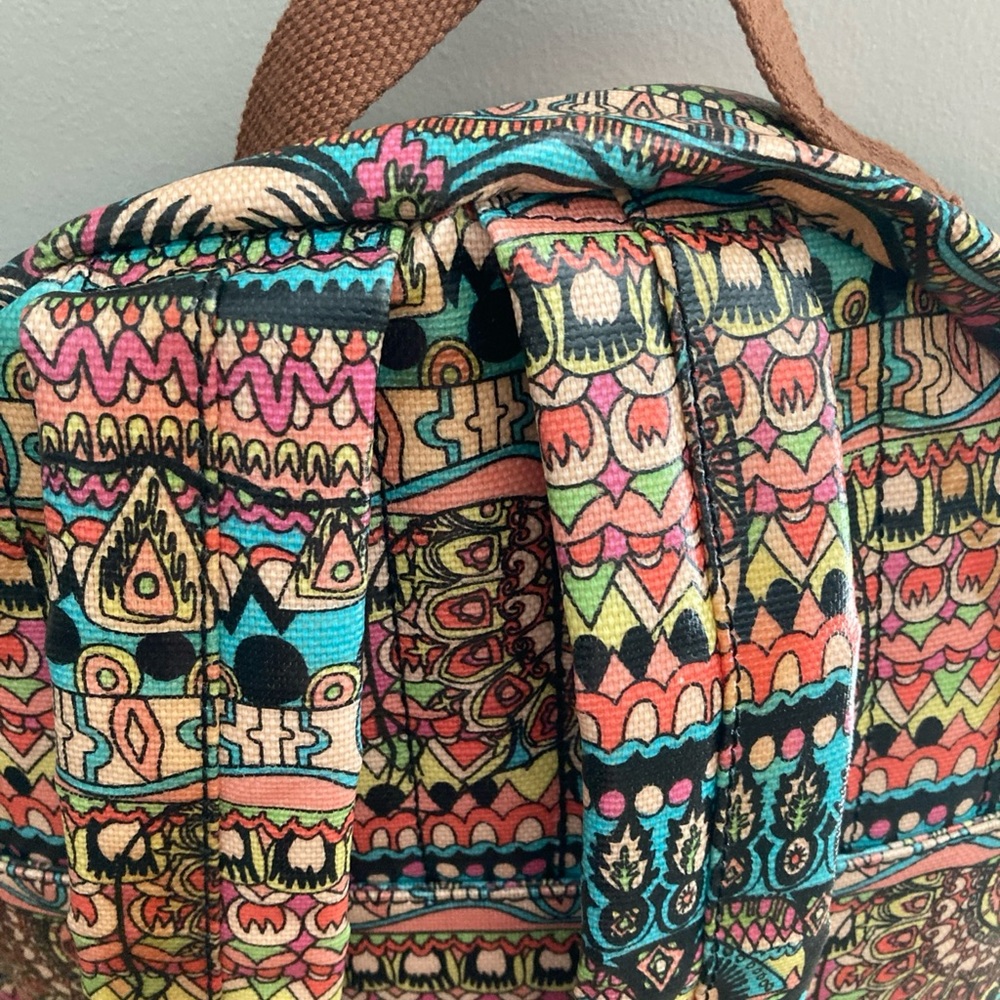 NWT SAKROOTS Multicolor Coated Canvas Large Cargo Backpack - Picture 6 of 13